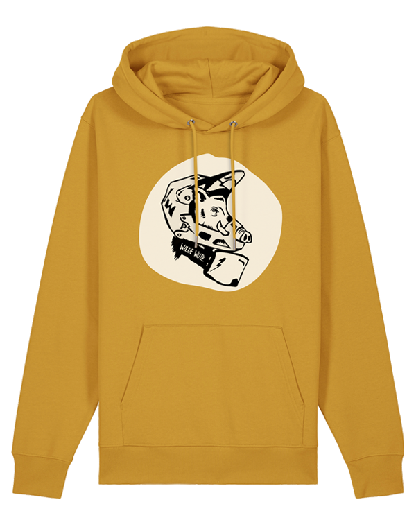 päfjes - Das Wildschwein "Die Wilde Wutz" Downhill / MTB - Unisex Fair Wear Bio Hoodie - Ochre